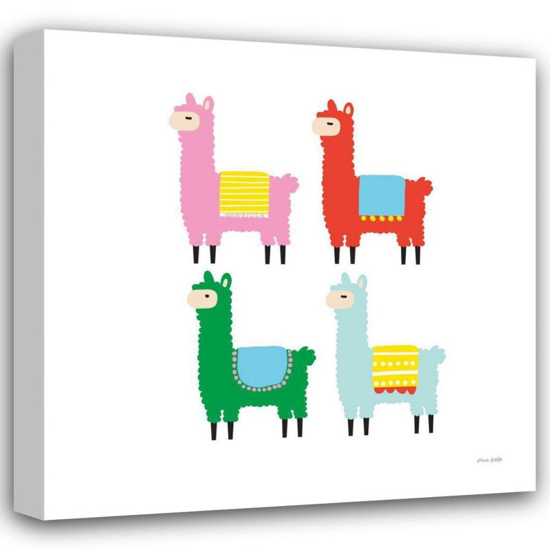 Art sur toile tendue Dakota Fields Kelle, Ann, The Llamas, H 36 po x l 36 po