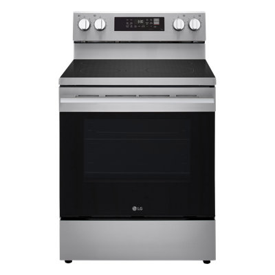 LG 6.3 cu. ft. Electric Single Smart Oven Range with Air Fry, ProBake Convection and EasyClean and Premium Handle