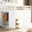 Lit mezzanine blanc avec solutions de rangement intégrées