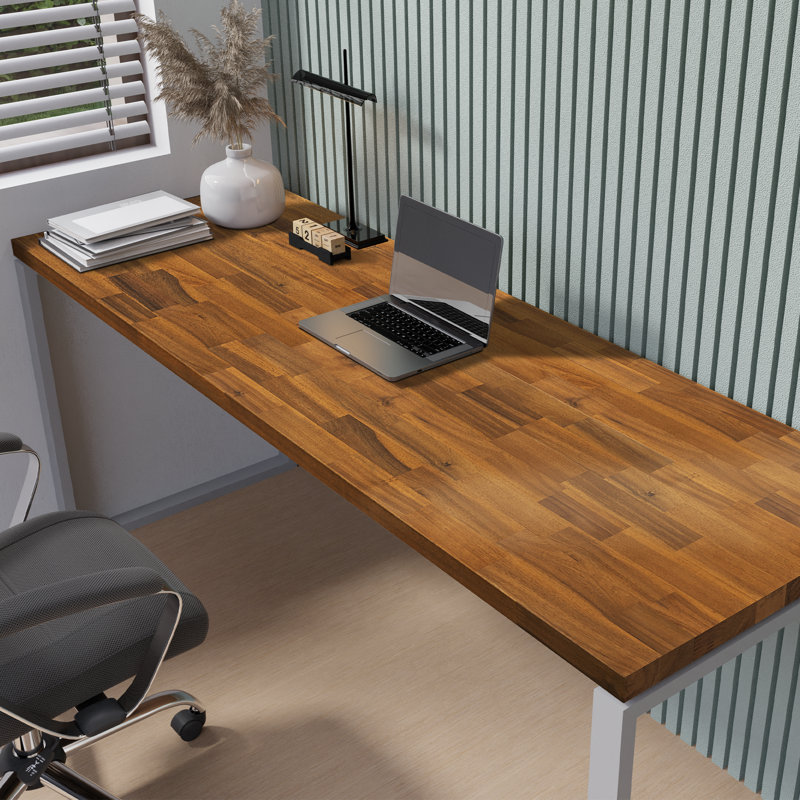 Comptoir en bois massif Gladys Acacia, H 0,7 po x L 60 po x l 25 po, Similiteck
