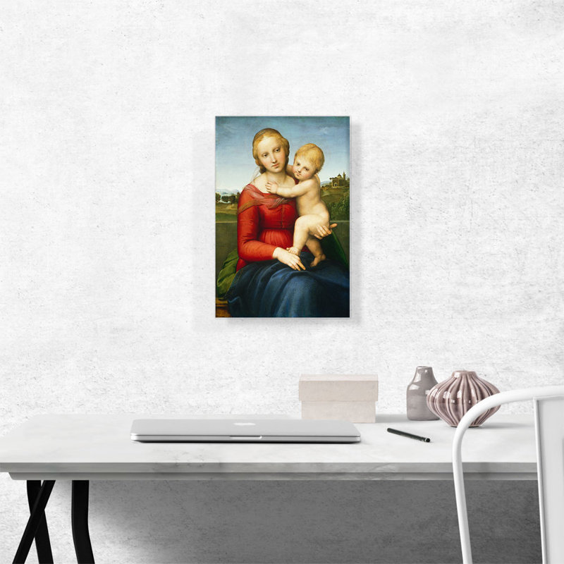 «The Small Cowper Madonna 1505» par Raphael, reproduction d'art sur toile tendue, H 26 po x l 18 po x P 0,75 po