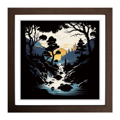 Stream Silhouette No.1 - Framed Print