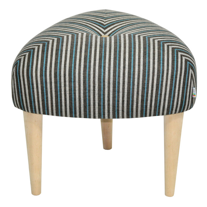 Solid + Manufactured Wood Accent Stool, Multi-coloured