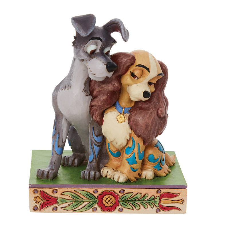 Jim Shore Disney Traditions Lady and the Tramp Love Figurine 4.5in H