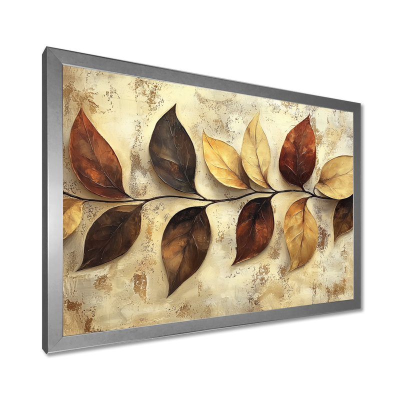 Ingvars - Floral Large Wall Art, H 24 po x l 32 po, Reproduction encadrée d'une seule photo, Argent argent