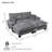 Cloud Comfort Sectionals Chenille 76 Inch Modern Sofa For Home Living