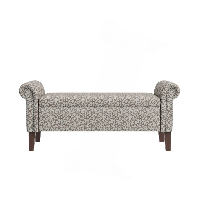 Repose-pieds avec rangement Conrad (SEULEMENT OTTOMAN), Beige