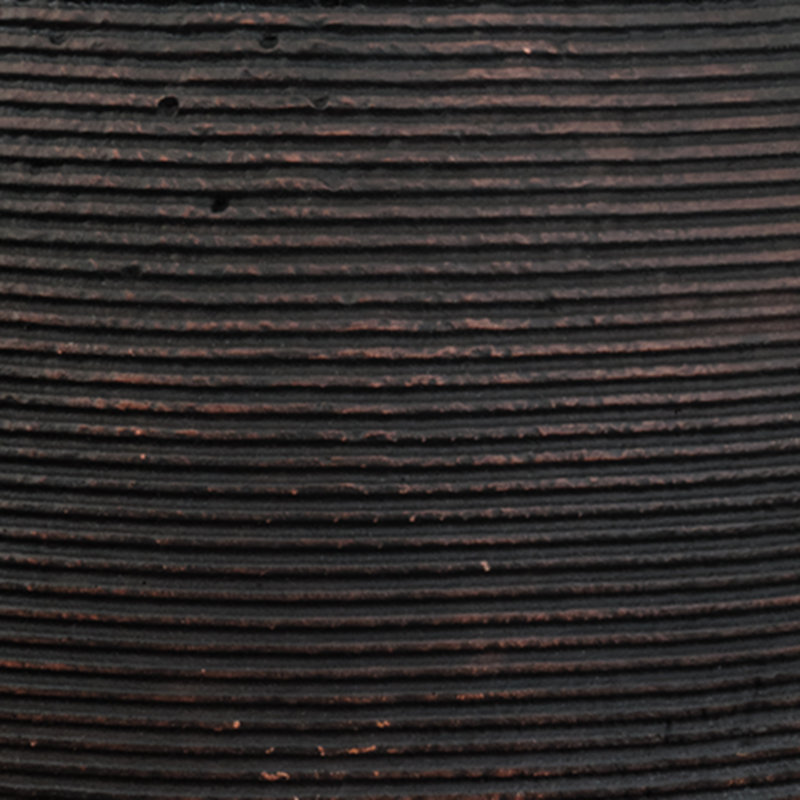 Vase de table en polyrésine, H 12 po x l 10 po x P 10 po, Noir