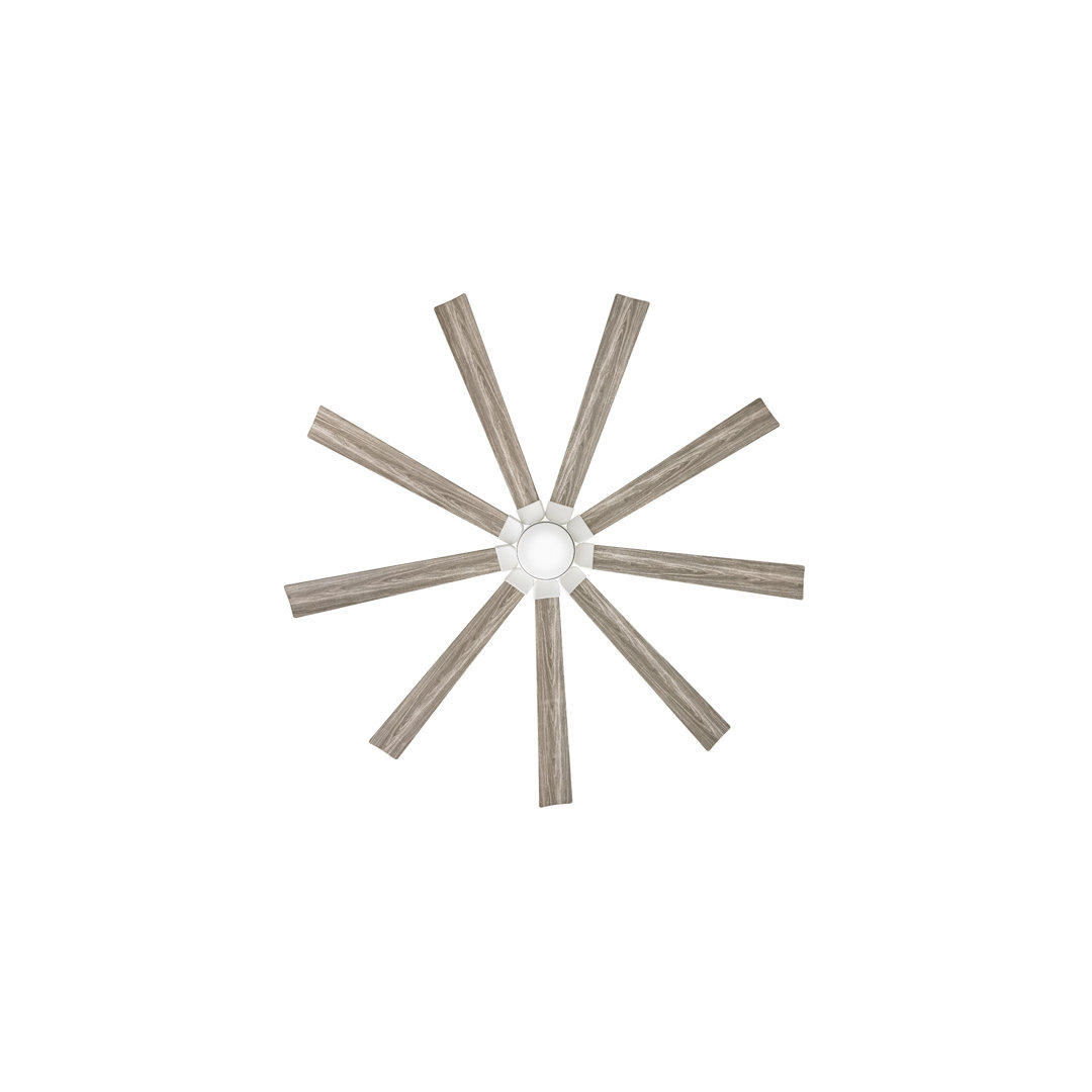 Turbine 80" Indoor/Outdoor Smart Ceiling Fan with Integrated LED + HIRO Remote Hinkley Fan Body 