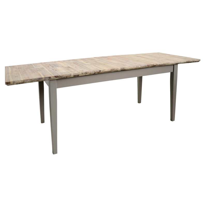 Bayou 200 cm Rectangular Wood Top Dining Table with Wood Base, Dove Gray