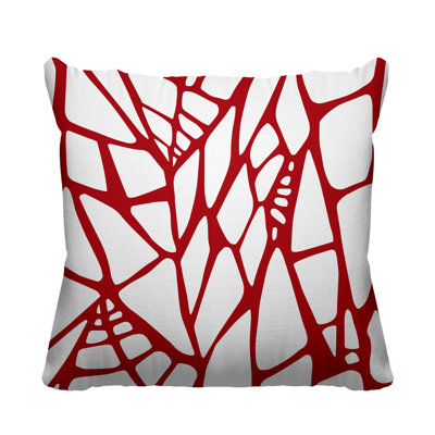 Coussin décoratif intérieur / extérieur à motif géométrique abstrait Claiborn