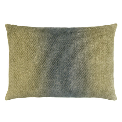 Waffle Velvet Lumbar Pillow Cover & Insert in Agave