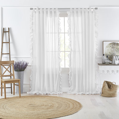 Guyette 100% Cotton Semi Sheer Single Curtain Panel