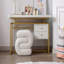 Repose-pieds en velours avec repose-pieds et tabouret de maquillage-574856257