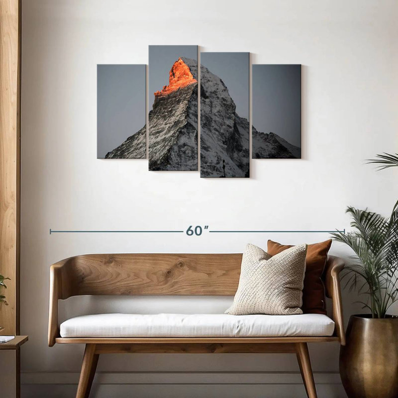 Hannes Zermatt Mountain Glow, H 27 po x l 43 po