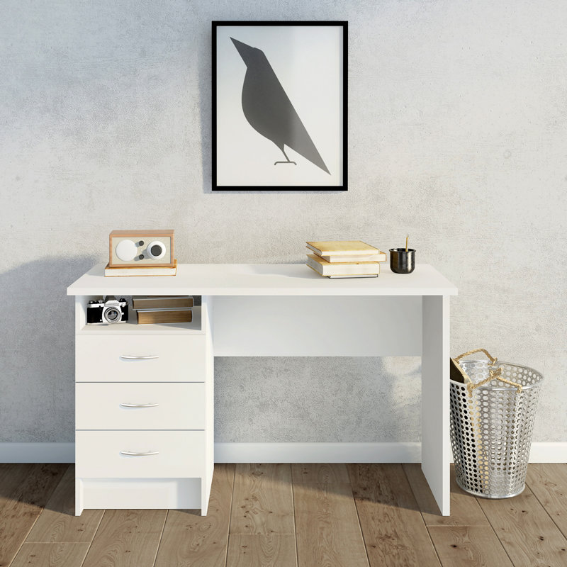 Gouge Computer Desk, White