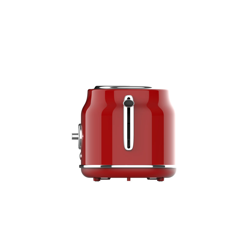 Culinary Chef, 2 Slice Toaster, Retro Design, Black, Red