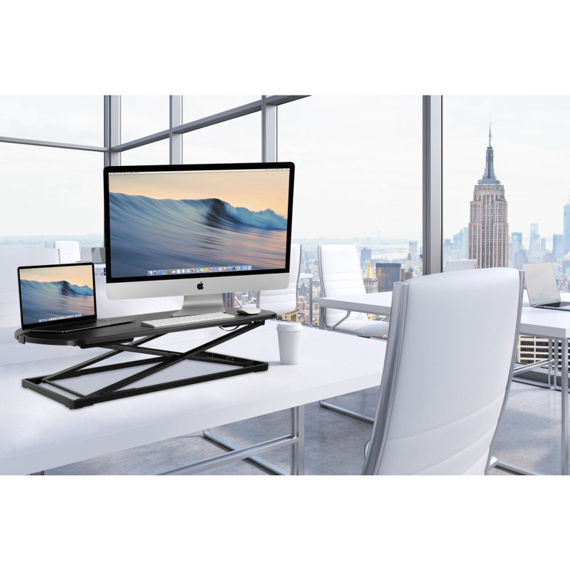 Adjustable Height Plastic / Acrylic Steel Standing Desk Converter