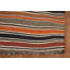 Tapis rayé en laine Kilim 5 x 5