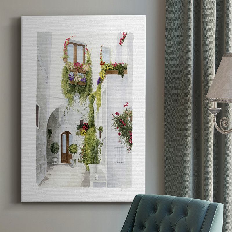- Peinture sur toile tendue, H 18 po x l 12 po x P 1 po