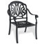 Ensemble de 5 meubles de patio en aluminium coulé avec cadre noir et coussins bruns (Identique à W1710S00587)