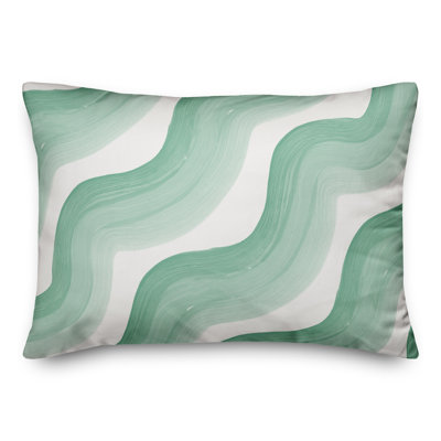 Coussin extérieur bleu et rose Waves