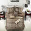 Ensembles de literie de luxe en polyester 7 pièces, jacquard Modern Queen Home