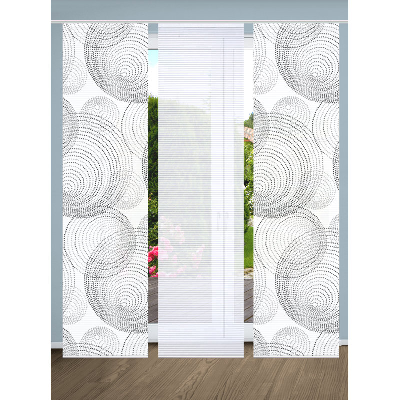 Semi Sheer Sliding Panel, in Grey