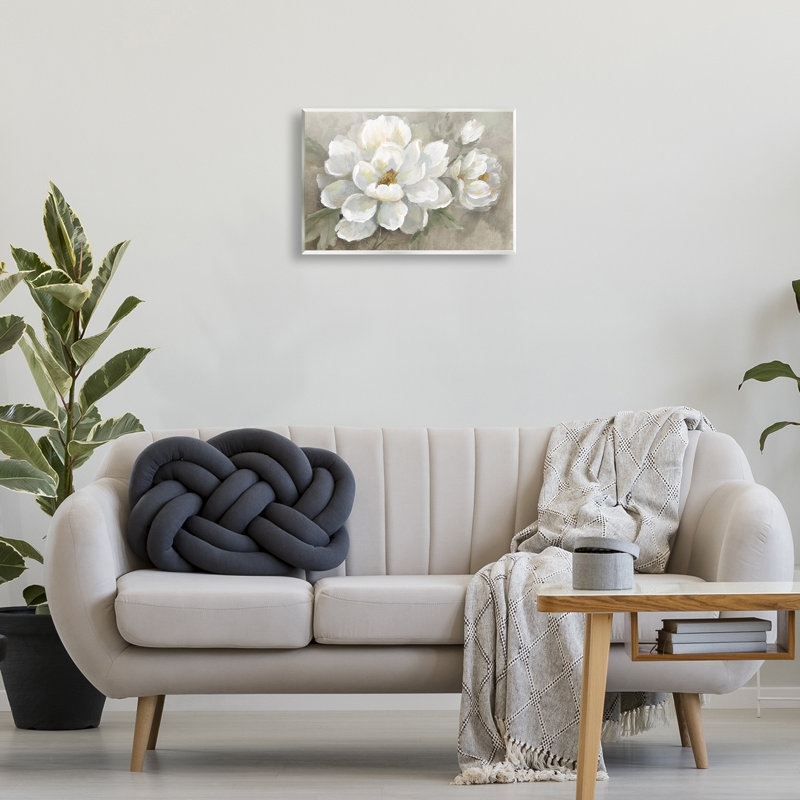 «Blooming Magnolias on Beige», plaque murale par Nan, H 13 po x l 19 po