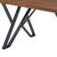 Table de salle à manger d'intérieur avec pieds en métal, noyer