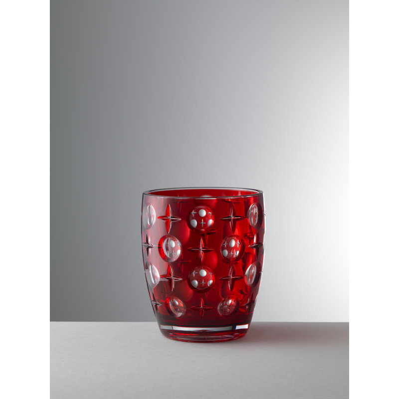 Superstar 13oz. Acrylic Drinking Glass Set, Red