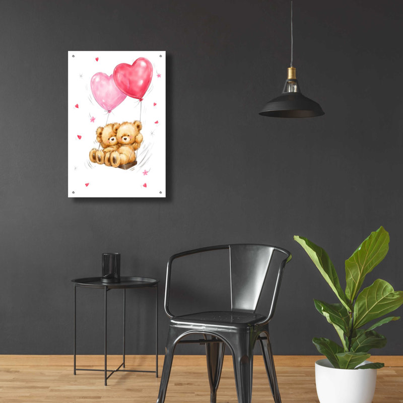«Two Bears On Heart Swing» par Makiko, H 36 po x l 24 po x P 0,2 po