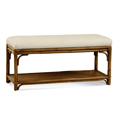 Summer Retreat Wicker Shelf Storage Bench