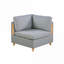 Siège de coin contemporain 36 po x 36 po pour salon en tissu de ton gris-404997676