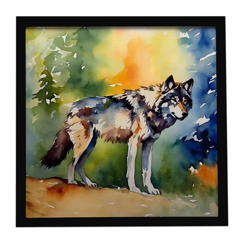 Wolves Wolf  Framed Metal Print