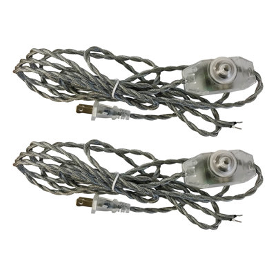 Cordon de lampe torsadée couvert de tissu