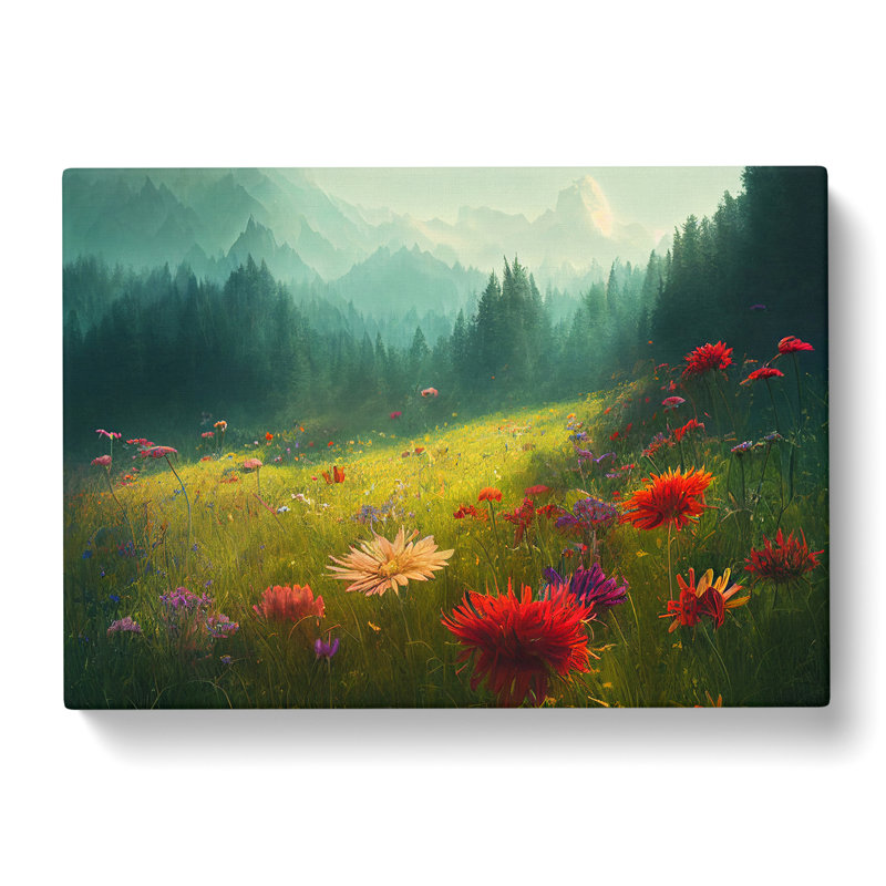 Precious Wildflowers Floral - Wrapped Canvas, 35cm H x 50cm W x 3cm D