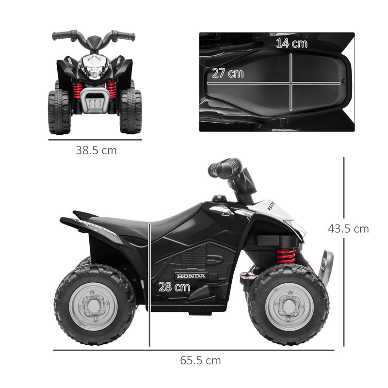 HOMCOM Battery Powered Ride On, Black