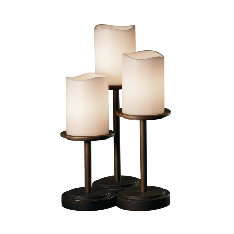 Burdette Metal Table Lamp, Cream, Dark Bronze