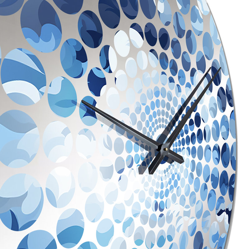 Blue Camouflage Skies - Horloge murale abstraite, Petit