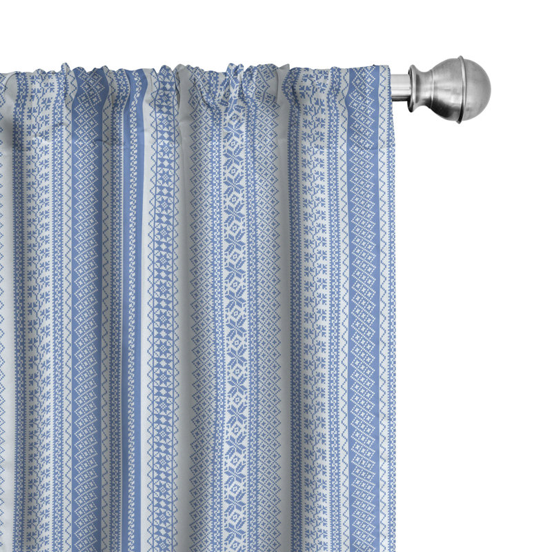 Nordic Semi-Sheer Rod Pocket Curtain Panel, 28" x 95"