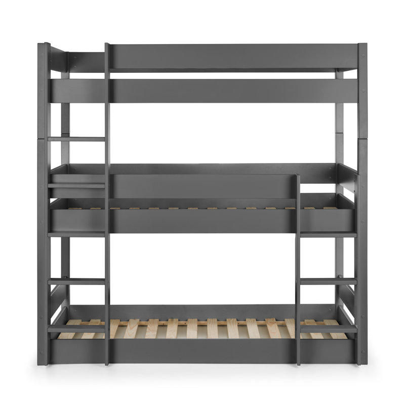 Manila Twin Over Twin Triple Sleeper Bunk Bed, Anthracite