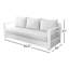 Canapé d'extérieur en aluminium thermolaqué avec coussins Ridgecrest