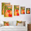 Peinture rétro sur tulipes rouges - Peinture sur toile-22776839-22776835