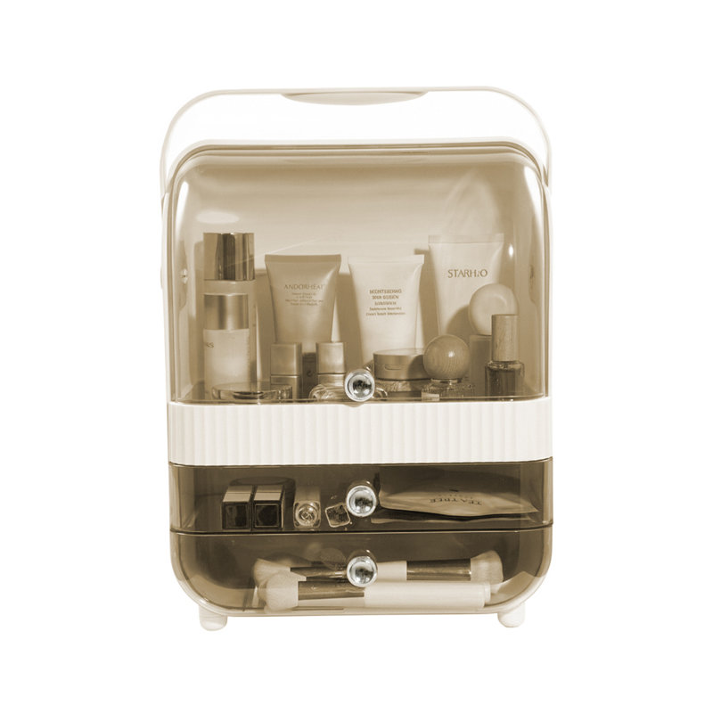 Plastic / Acrylic Makeup Organiser, Beige