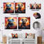 Koala Fiery Sunset I - ensemble de 2 reproductions d'art en métal Koala-1615075859