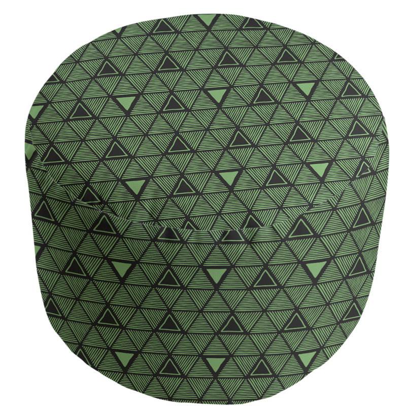 Upholstered Pouf, Dark Green