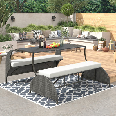 2-In-1 Convertible Picnic Upholstered Bench Table