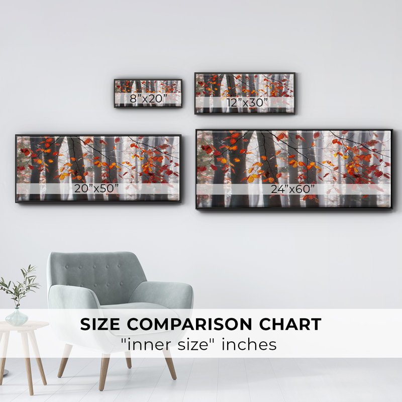 Falling Moments- Framed Canvas, 24" H x 60" W