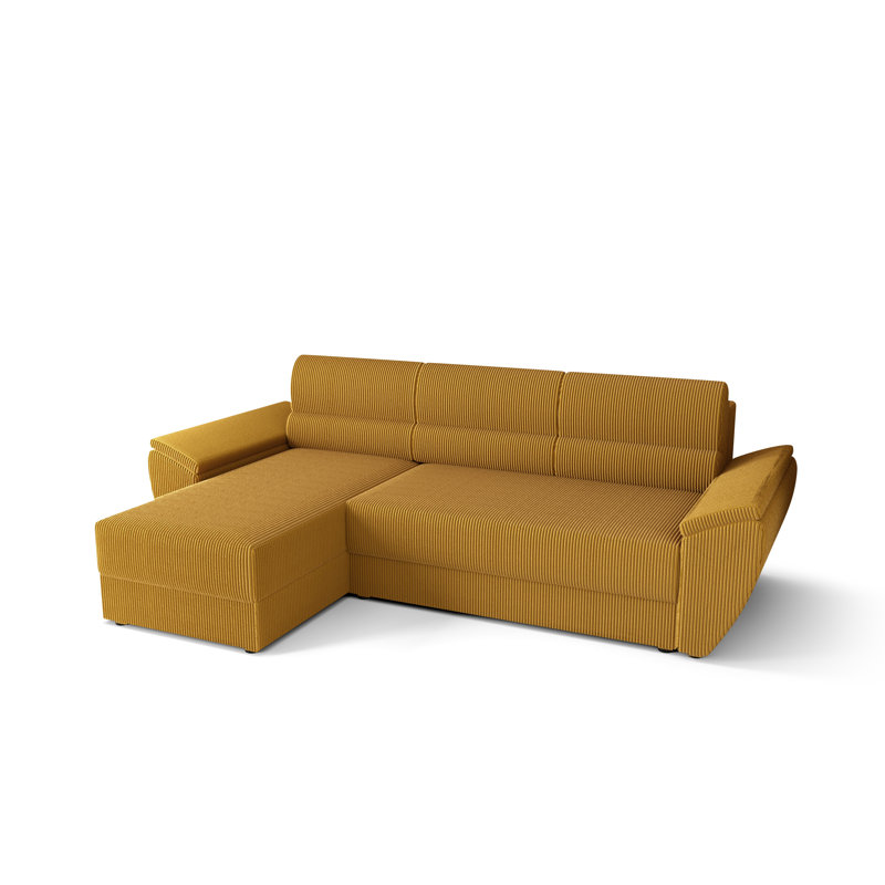 Sietske 3 Seater Corner Sofa , Left -sided, Yellow - Poso1